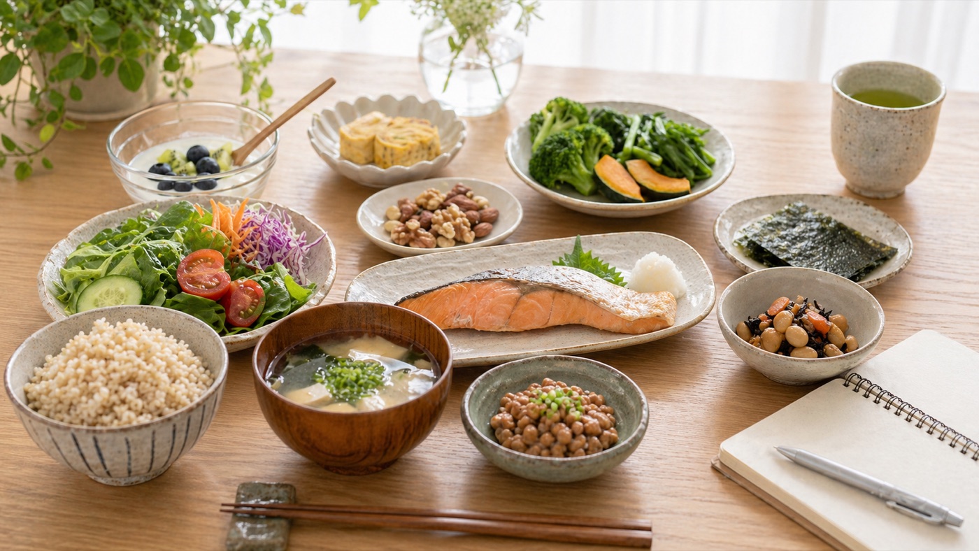 食べ物の相性・栄養バランスのイメージ